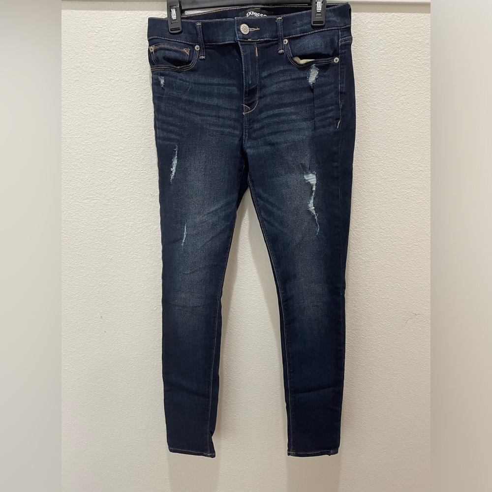 Express women’s jeans size 8 legging mid rise stretch